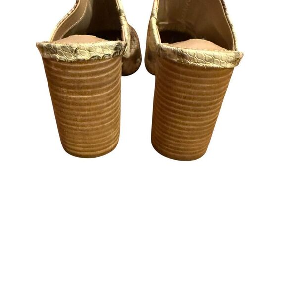 Steven by Steve Madden Nox Snake Python Chunky Block Heeled Mules Sz 8 Womens Fa - Picture 4 of 13